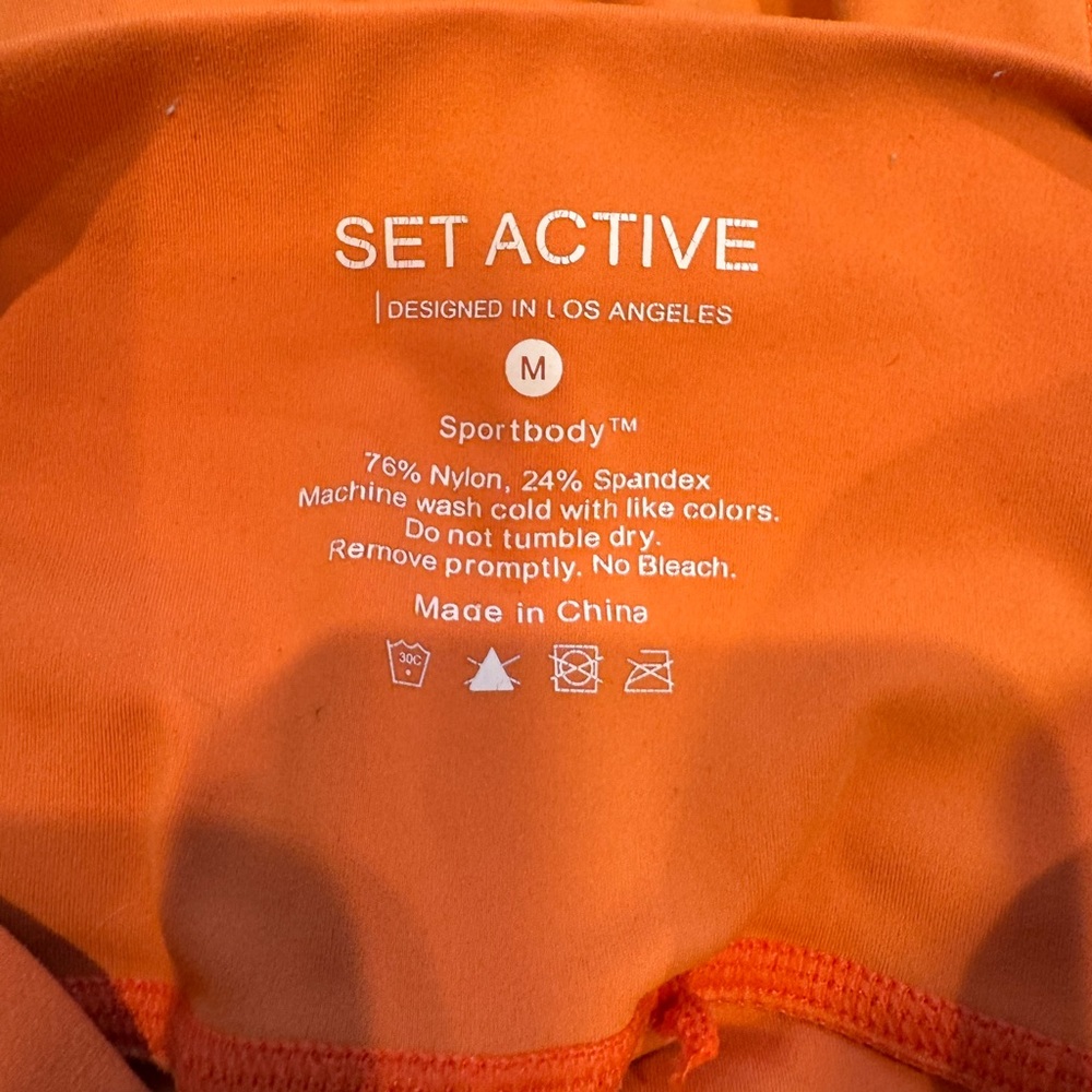 SET Active Bright Orange Performance Leggings - image 3